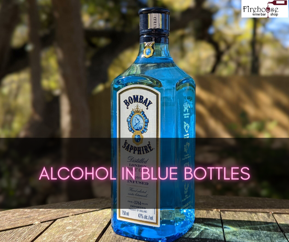 Alcohol in Blue Bottles